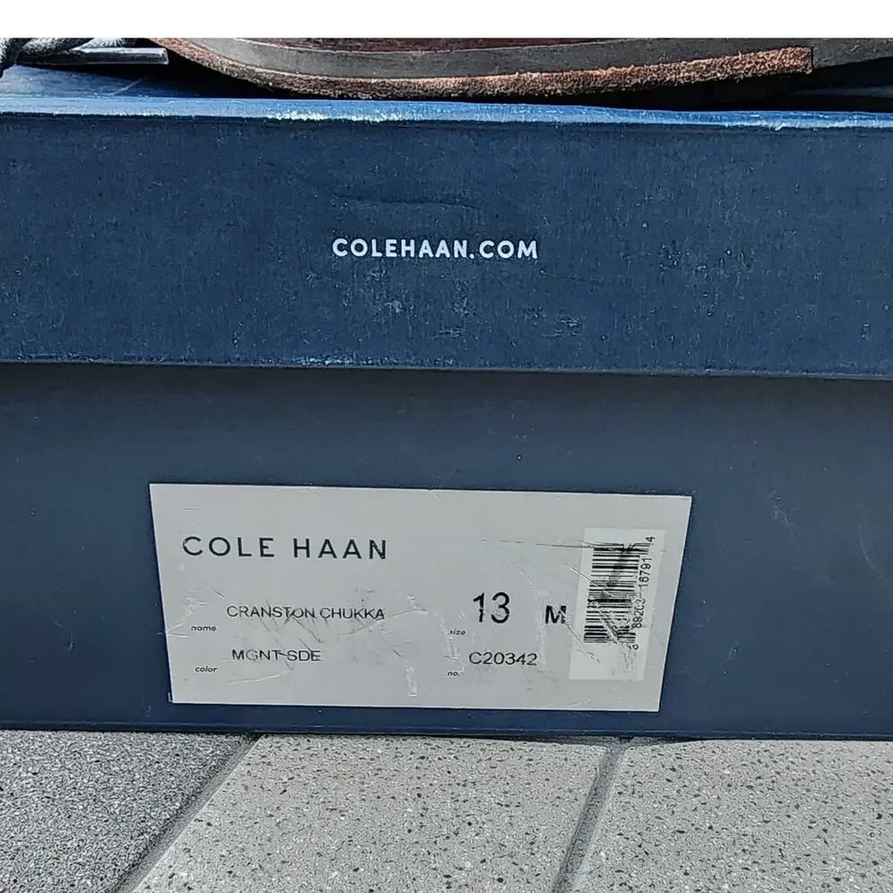 Cole Haan Grey Cranston Suede Chukka Boots 13